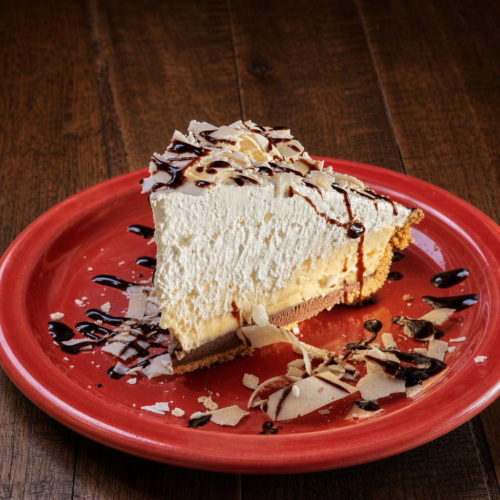 White Chocolate, Black Bottom Banana Cream Pie.