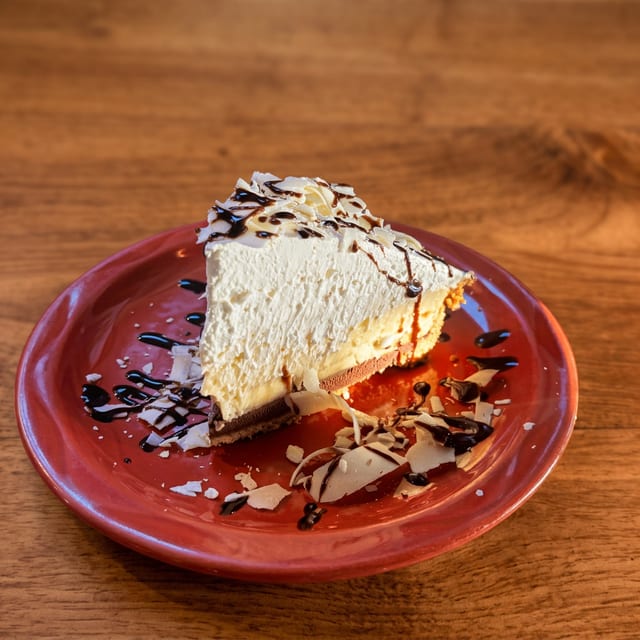 White Chocolate, Black Bottom Banana Cream Pie.